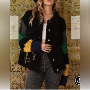 POL Sherpa tricolor threaded jacket